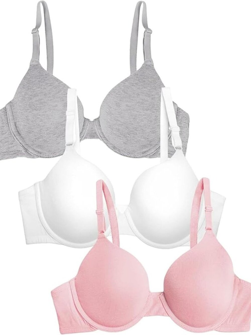 Ultra-Soft Women's Cotton T-Shirt Bra - Flexible & Invisible Under Clothes